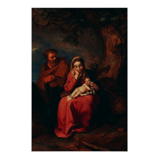 Die Flucht nach Ägypten von Abraham Bloemaert  Poster (Vorderseite)