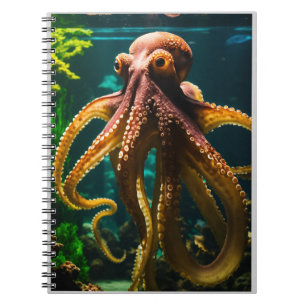 Die Flucht: Riesiger Oktopus im Aquarium Notizblock