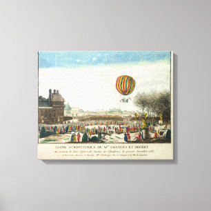 Die Flucht von Jacques Charles und Nicholas Robert Leinwanddruck