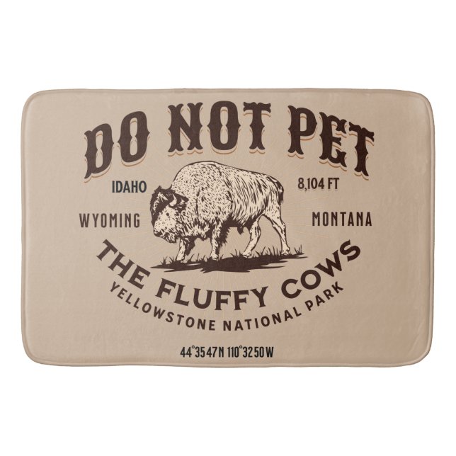 Die Fluffy Kühe Yellowstone Bison Funny nicht best Badematte (Vorderseite)