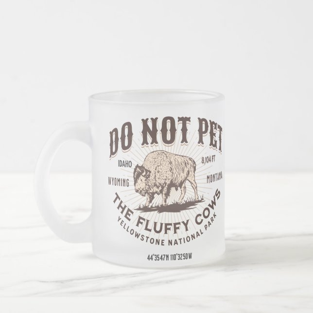 Die Fluffy Kühe Yellowstone Bison Funny nicht best Mattglastasse (Links)