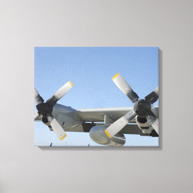 Die Flügel eines LC-130 Hercules Leinwanddruck (Vorderseite)
