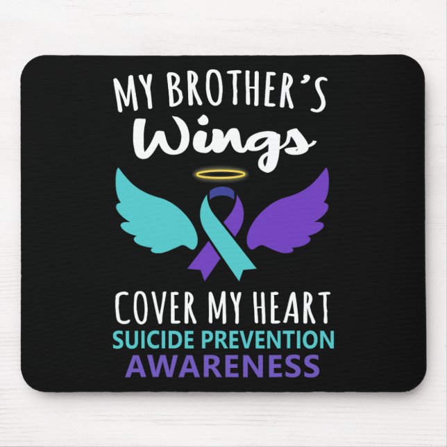 Die Flügel meines Bruders decken das Bewusstsein f Mousepad (Vorne)