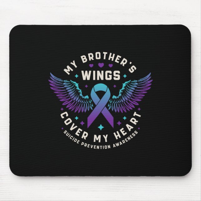 Die Flügel meines Bruders decken meinen Herzsuizid Mousepad (Vorne)