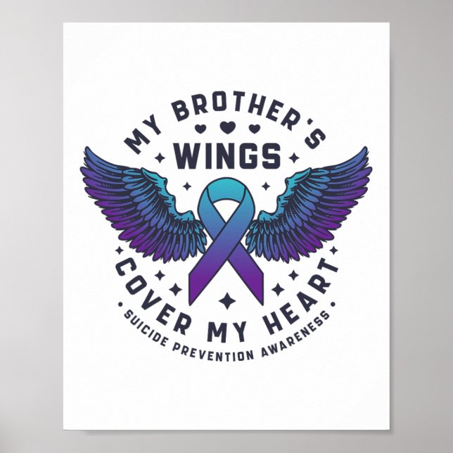 Die Flügel meines Bruders decken meinen Herzsuizid Poster (Vorne)