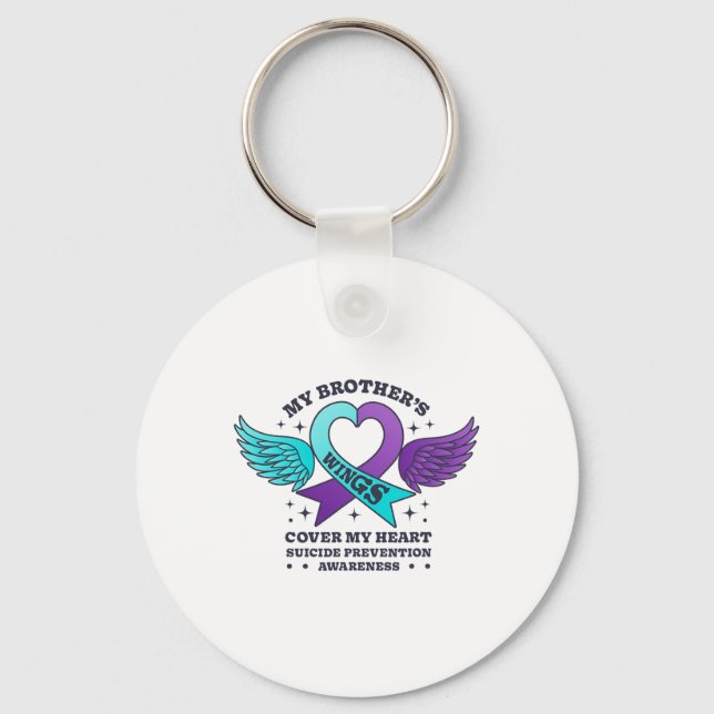 Die Flügel meines Bruders decken meinen Herzsuizid Schlüsselanhänger (Vorderseite)