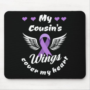 Die Flügel meines Cousins bedecken mein Herz Überd Mousepad