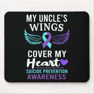 Die Flügel meines Onkels bedecken Herzsuizidgedank Mousepad