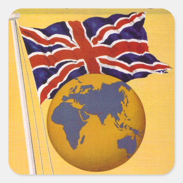 Die Fluggesellschaft des Reiches Quadratischer Aufkleber (Vorderseite)