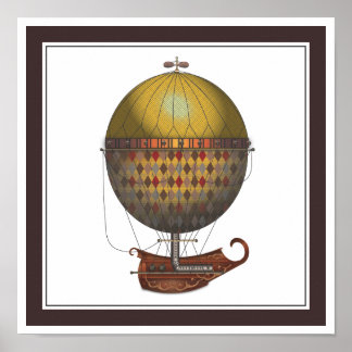 Die Flugmaschine Nautisme Steampunk Poster