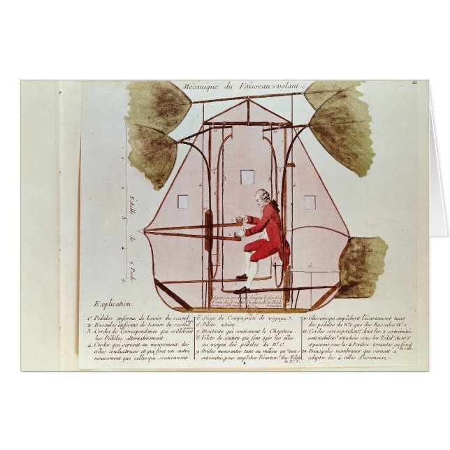 Die Flugmaschine von Jean Pierre Blanchard (Vorderseite (Horizontal))