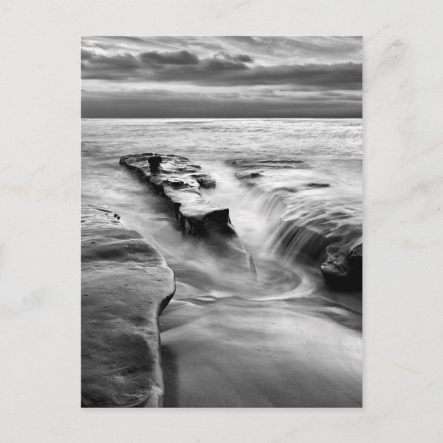 Die Flut am Strand Postkarte (Vorderseite)