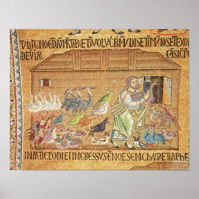 Die Flut, aus dem Atrium, Detail Noah Poster (Vorne)