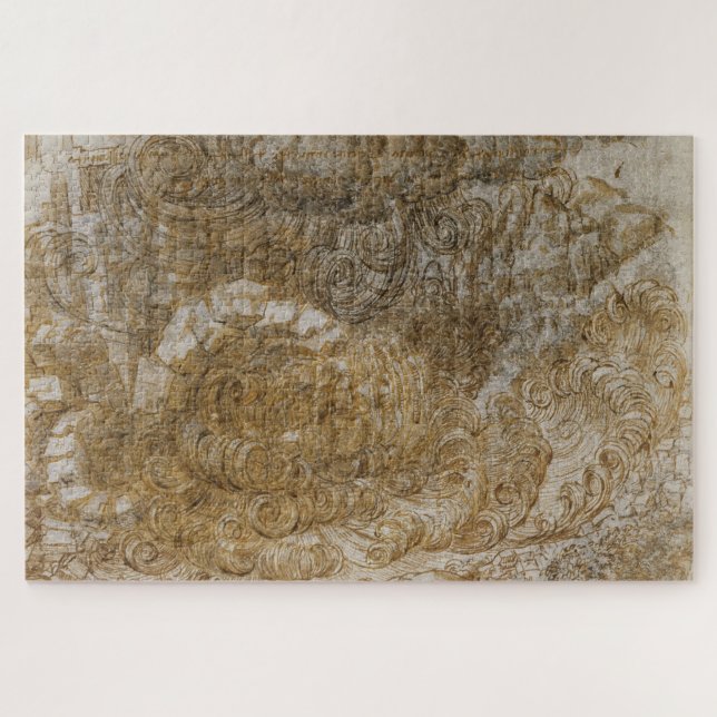 Die Flut Leonardo da Vinci (1515) Puzzle (Horizontal)