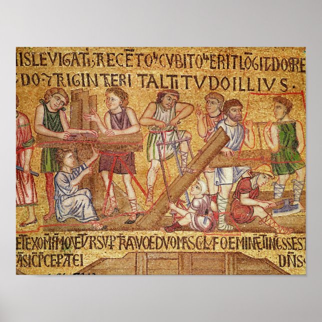 Die Flut, vom Atrium, Details der Poster (Vorne)