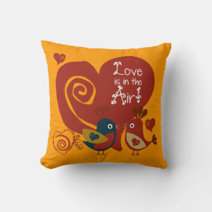 Die Folkart Birds Liebe ist im Luftkissen Kissen