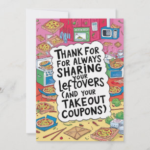 Die Foodie-Mitbewohnerkarte Einladung