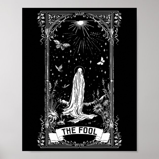 Die Fool Ghost Cotattcore-Tarot-Karte Hauptarcana Poster (Vorne)