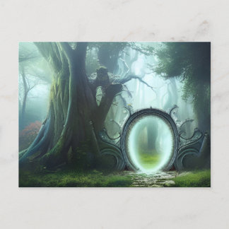 Die Forest Portal Fantasy Art Postkarte