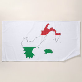 Die Form Italiens Strandtuch