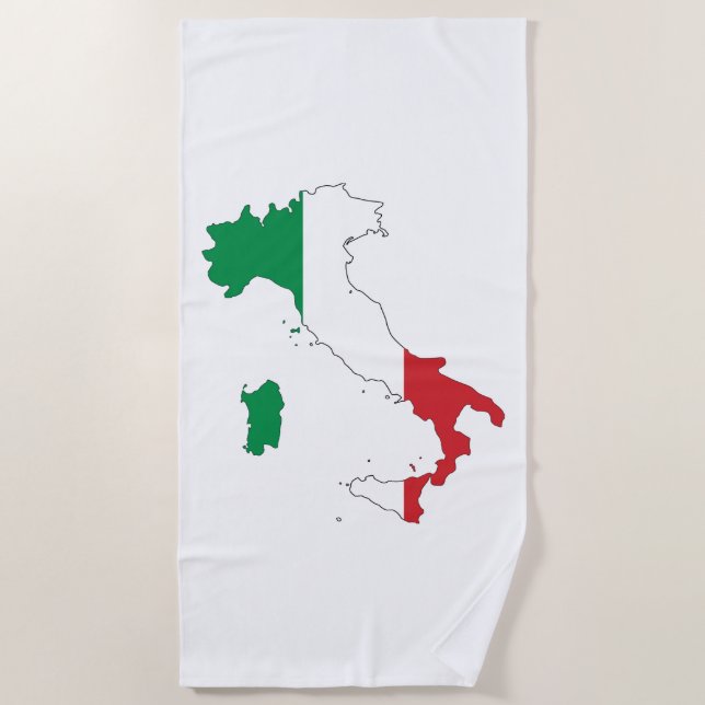 Die Form Italiens Strandtuch (Vorderseite)