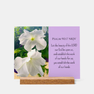 Die Foto-Bibel der Weißen Blume Verse Gottes Segen Acrylschild