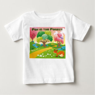 Die Fox im Wald personalisieren Baby T-shirt