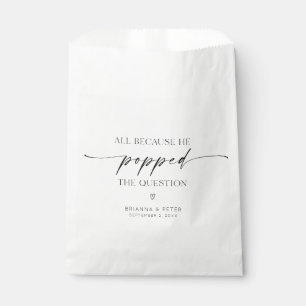 Die Frage Minimalistisch Hochzeitspopcorn Geschenktütchen
