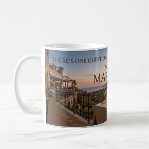 Die Frage offenbart einen romantischen Heiratsantr Kaffeetasse