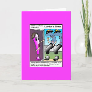 Die Frage Polizei Cartoon Lustige Grußkarte Karte