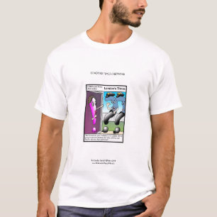 Die Frage-Polizei: Lustiges Cartoon-Männer-T-Shirt T-Shirt