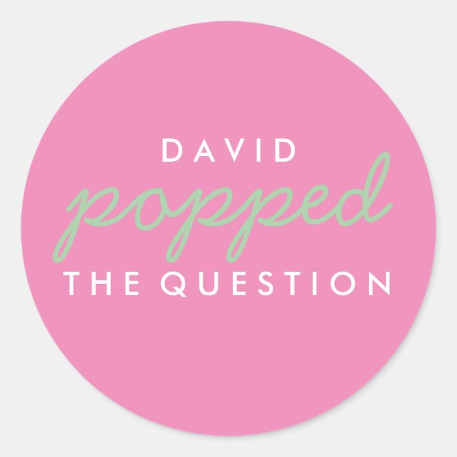 Die Frageopcorn-Begrüßungstafel-Aufkleber geklebt Runder Aufkleber (Vorderseite)