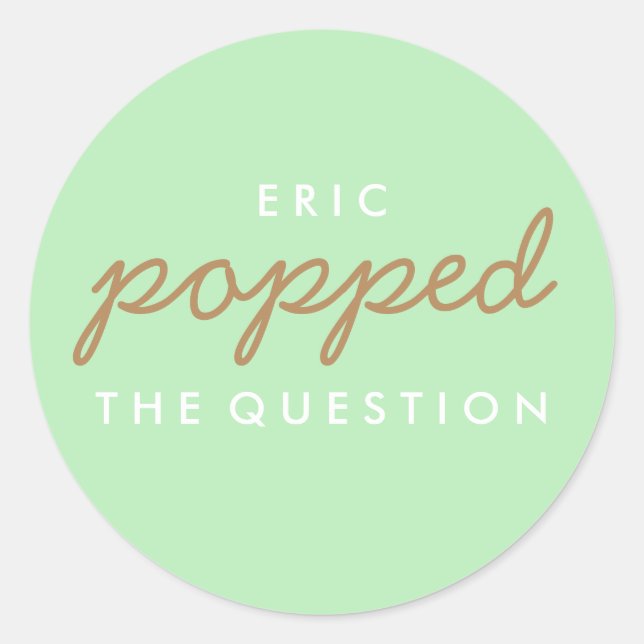 Die Frageopcorn-Begrüßungstafel-Aufkleber geklebt Runder Aufkleber (Vorderseite)