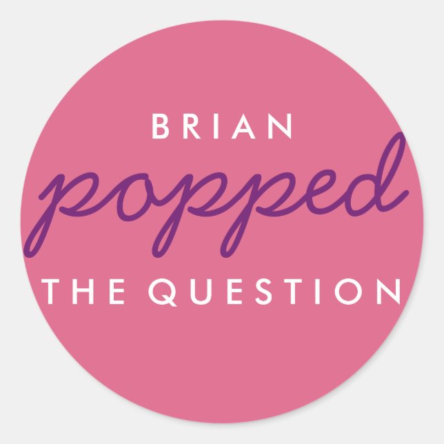 Die Frageopcorn-Begrüßungstafel-Aufkleber geklebt Runder Aufkleber (Vorderseite)