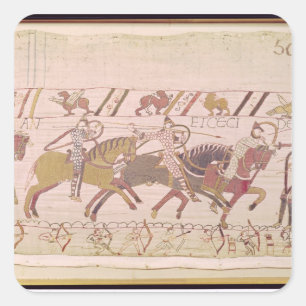 Die Franzosen kämpfen und sie töten Quadratischer Aufkleber