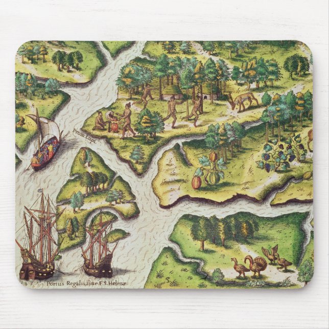 Die Franzosen kommen im königlichen Hafen an Mousepad (Vorne)