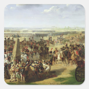 Die französische Armee, die hinunter die Rosbach Quadratischer Aufkleber