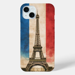 Die französische Flagge und der Eiffelturm Case-Mate iPhone Hülle
