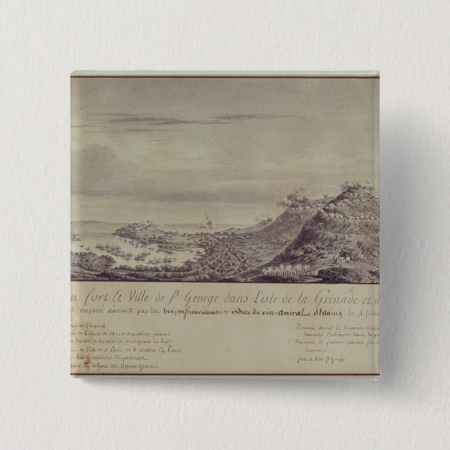 Die französische Gefangennahme Grenada, 1779 Button (Vorderseite)