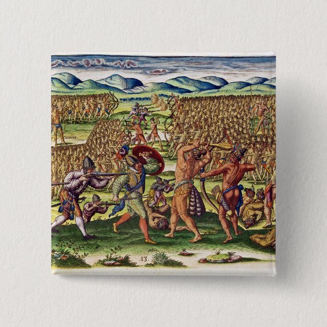 Die französische Hilfe der amerikanische Button (Vorderseite)