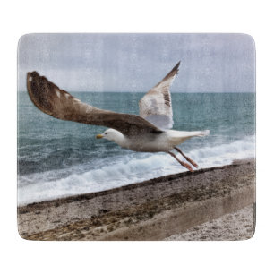 Die französische Möwe von Etretat Schneidebrett
