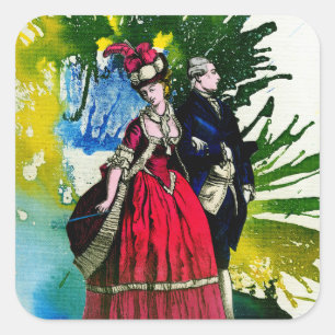 Die französischen Bourbons von Michael Moffa Quadratischer Aufkleber