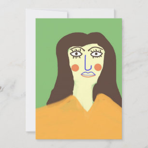 die Frau abstrakte Kunst Feiertagskarte