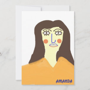 die Frau abstrakte Kunst Feiertagskarte