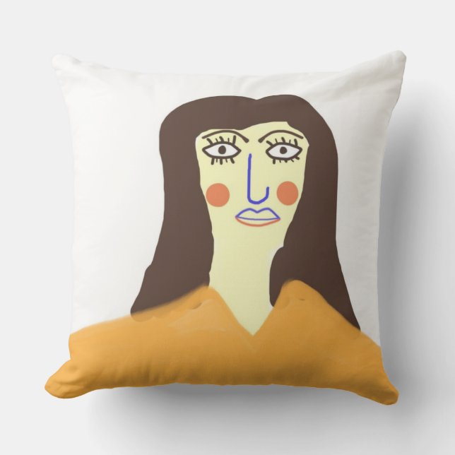 die Frau abstrakte Kunst Kissen (Vorderseite)