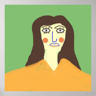 die Frau abstrakte Kunst Poster