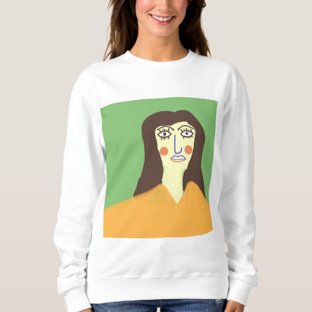 die Frau abstrakte Kunst Sweatshirt (Vorderseite)