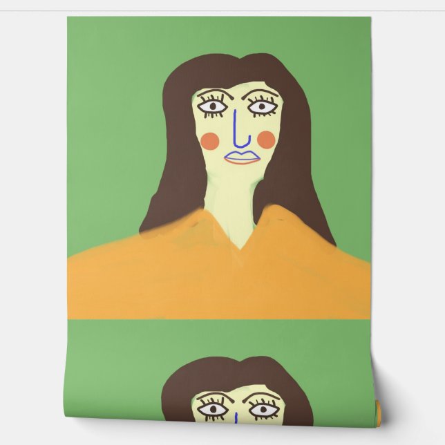 die Frau abstrakte Kunst Tapete (Abrollen)