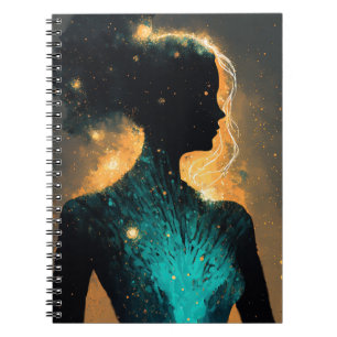 Die Frau des Stars Gold & Aquamarines kleines Note Notizblock