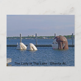 Die Frau im See - Elberta AL Postkarte